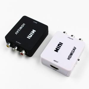 China White/Black Plastic Cover MiNi HDMI To RCA Converter on sale