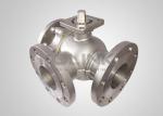 Cast Steel 3-way Ball Valve Stainless Steel L-port T-port Anti-static