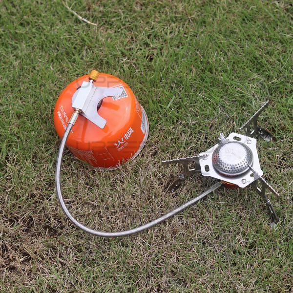 Mini Camping Stove Stainless Steel Foldable Propane Butane Stove with Carrying