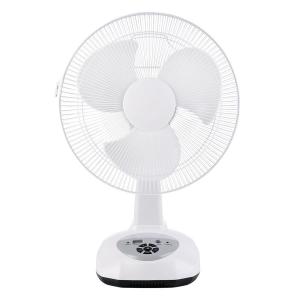 Wholesale 12 Inch AC DC Rechargeable Fan Table Fan With LED Light Mobile Phone Charge from china suppliers