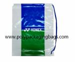 Thickness 0.07mm White PE Drawstring One Shoulder Backpack Drawstring Plastic