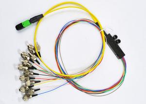 Wholesale Singlemode MPO Fiber Optic Patch Cord 12 Cores Yellow Color CE Certification from china suppliers