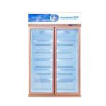 5 Layers Shelves Silver Champagne Color Glass Door Freezer For Frozen Sea Food