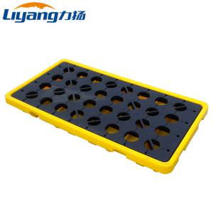 Wholesale HDPE PP 4 Drum Spill Containment Pallet 1300x1300 4 Ton Static Load from china suppliers
