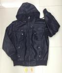 01 Men's black pu jacket coat stock