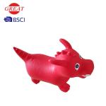 Red Dinosaur Space Hopper Environmental Friendliness Material Non Slip