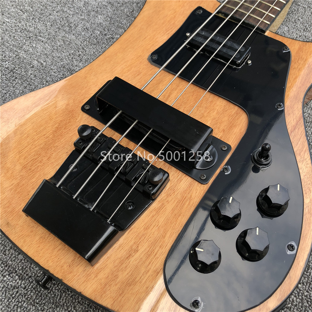 Natural 4003 rickenback 4 string Bass Guitar,Quality assurance,Black hardware Ricken Electric Bass,free shipping