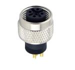 DIN PIN M12 8 Pin 5 Pin Circular Waterproof Connector Crimp Press Solder Type