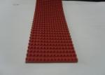 Conveying industrial Red Rubber Corrugated belt on Top Super Grip Belt Type A-13
