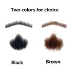 Real Hair Realistic Fake Beard and Moustache for Men Cosplay Invisible Mustache