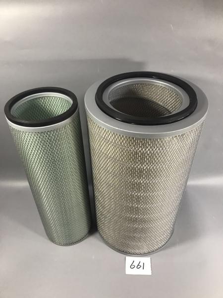Heavy Eqiupment Excavator Air Filter , Daewoo Filter Submicron Capture Self