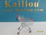 Europe Style 100L Advertisement Supermarket Shopping Carts With Color Powder