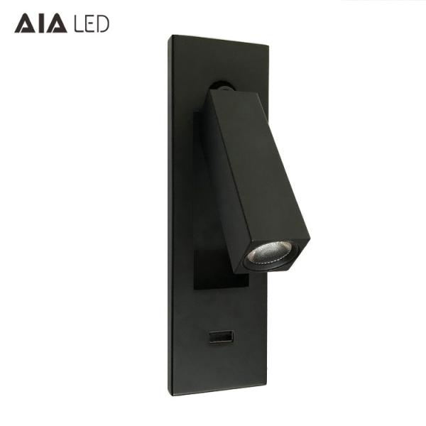 Modern led flexible arm USB reading light/headboard wall light bed reading light