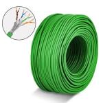 Wholesale Bulk CAT6 SFTP Green PVC Ethernet Cable 23AWG for High Speed Data