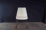 White Leather Simple Thin Elegant Modern Dining Chairs For Home Restaurant