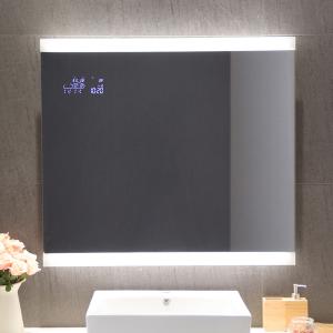 Wholesale Smart and Stylish Square Wall Mounted LED Lighted Wifi Weather Display Smart Mirror from china suppliers