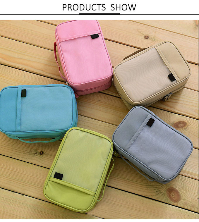 Wholesale Multi-Functional Square Green Hanging Bag Makeup Cosmetic Bag