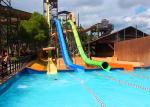 Professional Pipe Water Slide Fiberglass Water Park Equipment Barrel Sled Slides