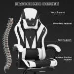 Synthetic Leather High Back Video Ergonomic Racing Gaming Chair with Footrest