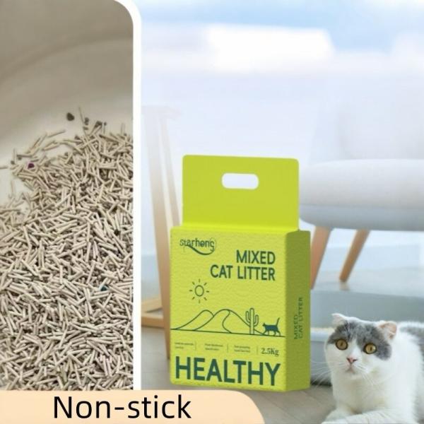 100% Natural Sand Cat Litter Strong Clumping Mixed Cat Litter Odor Control Dust
