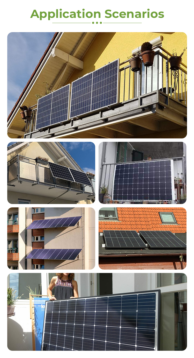 ROHS Flexible Solar Power Panel Kit 600W 800W For Balcony