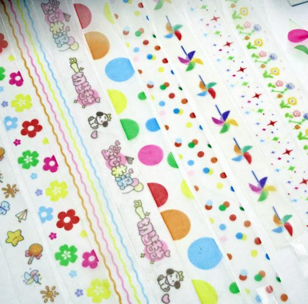 International Children's Day Cartoon Mesh Ribbon Heat Transfer Snow Ribbon Gift