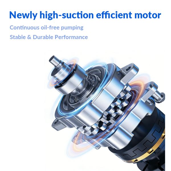High Vacuum Portable Oil-Free Diaphragm Pump Low Noise Lab Equipment Adjustable Positive & Negative Pressure