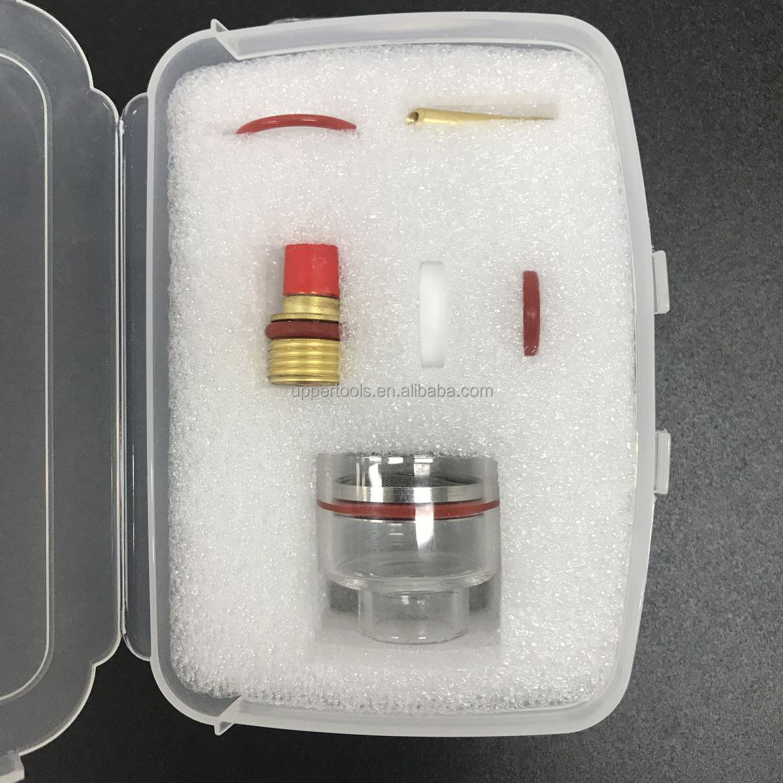 WP9/20 2.4mm TIG Welding Torch Stubby Gas Lens Glass Kit for Wp17/18/26 Tig Torch 2kg