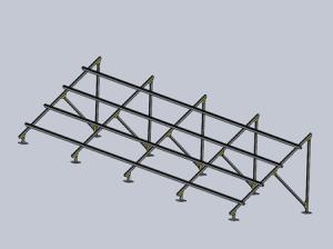 Wholesale Galvanized Base Ground Mounted Solar PV Systems , Metal Photovoltaic Mounting System from china suppliers