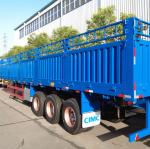 CIMC 3 Axles 4 Axles Fence Cargo Semi Trailer 60 80 Tons With Container Twist