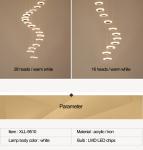 Modern minimalist staircase long LED hanging Chandelier Lighting (WH-NC-73)