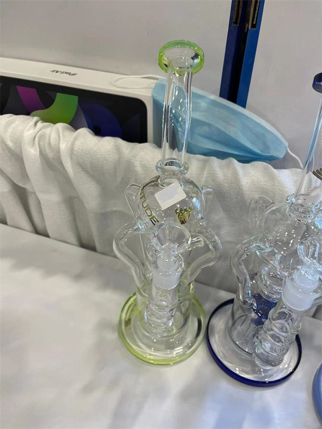 Colored Dab Rig Glass Smoking Pipe Size 12 Inch