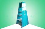 2 - Sided POP Corrugated Cardboard Display Ladder Shape With Shelves / Metal