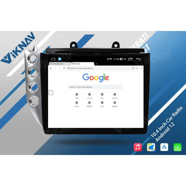 10.4 Inch WiFi 4G Car Radio Aftermarket Stereo System Upgraded For Maserati GT GranTurismo 2007-2017