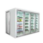 7500L R404 Commercial Display Freezer Multi Glass Door Walk In Cold Storage