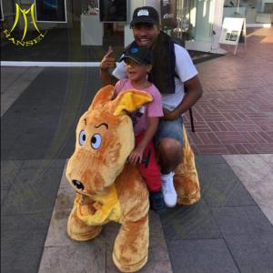 Wholesale Hansel amusement kids plush stuffed electric battery operated ride on animals from china suppliers