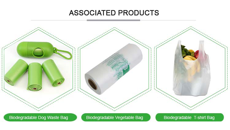 PLA Corn Based Compostable Bags  Bioplastic 100% Biodegradable Plastic Trash Bags Garbage Waste Bags