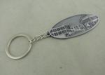 OEM Die Casting Promotional Keychain , Personalized leather Key Ring