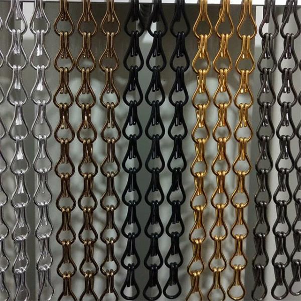 Quality Aluminum Chain Link Curtain for hanging ceiling partition for sale