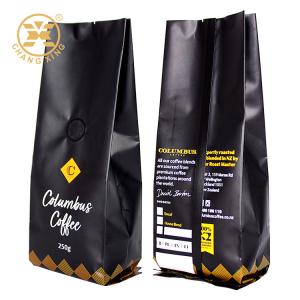 Wholesale Bolsas Cafe Custom Matte Coffee Packaging Quad Seal Bag One Way Valve from china suppliers