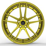 2PC Forged Rims 20 And 21" Polished Gold 5x112 Bolt Pattern For Audi S6 C8