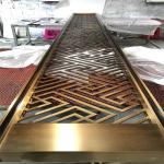 Stainless Steel Metal Folding Metal Screen Room Divider Antique Folding Room