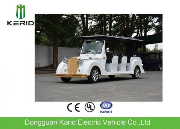 Quality Fiberglass Material 8 Passenger Electric Vintage Cars for Hotel Reception for sale