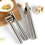 Garlic Press Mincer Rust Proof 304 Stainless Steel Garlic Crusher & Peeler Set