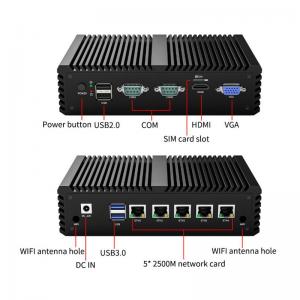 Wholesale N5105 Quad Core Pfsense Mini Pc 5 × 2.5G NICs AES NI For Network Security from china suppliers