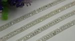 Bag hardware custom iron diamond decorative width 9 mm silver color metal bag