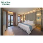 Natural Veneer Paken Hotel Bedroom Furniture Sets Concise Style