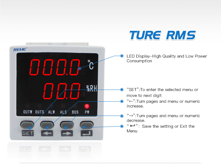 Intelligent Temperature and Humidity Controller for incubators 48*48mm 50000 s incubator