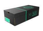 Custom Magnetic Closure Flip Lid Cardboard Shoe Boxes With Silver Foil Stamped
