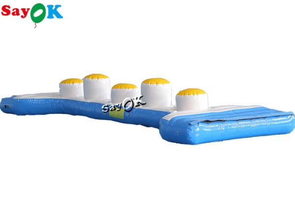 Customized Large Inflatable Water Park Equipment Cylindrical Log Bridge